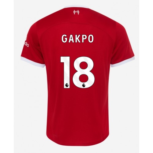 Moški Nogometni dresi Liverpool Cody Gakpo #18 Domači 2023-24 Kratek Rokav